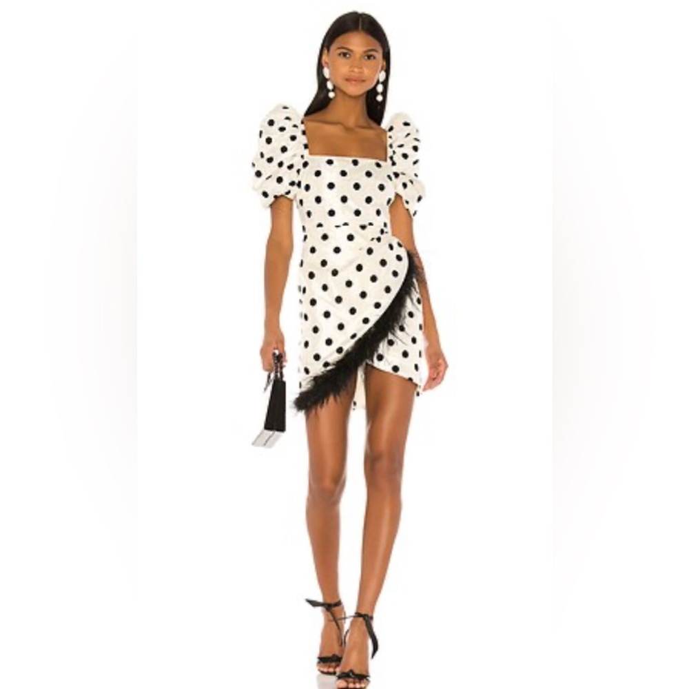 Polka Dot Puff Sleeve Dress